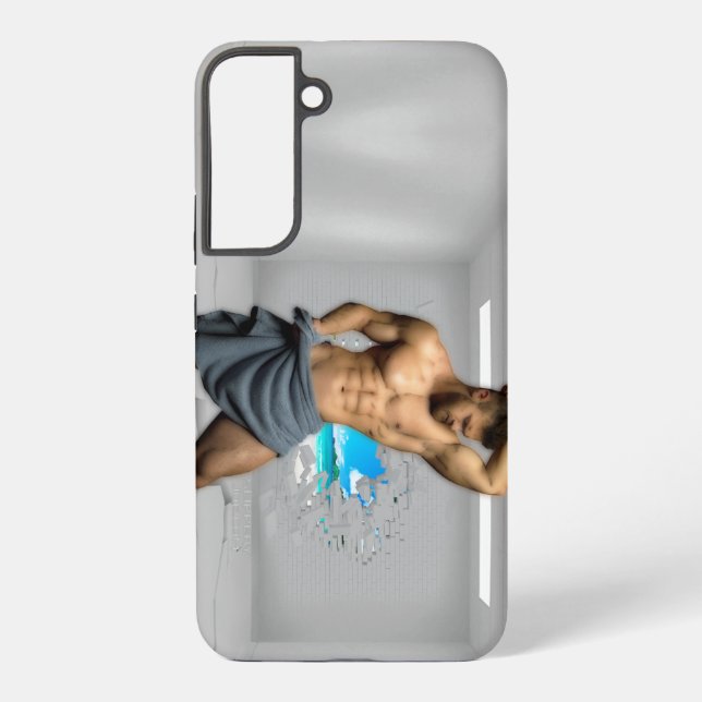 SlipperyJoe's Handtuch gebrochen, weiße Ziegelwand Samsung Galaxy Hülle (Rückseite)