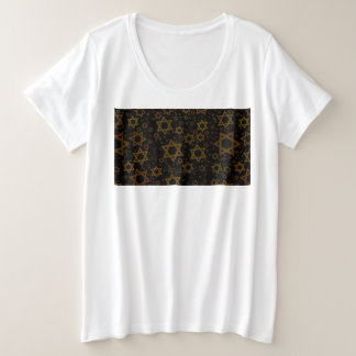 SlipperyJoe's Hanukkah-themed Star David artistic Große Größe T-Shirt