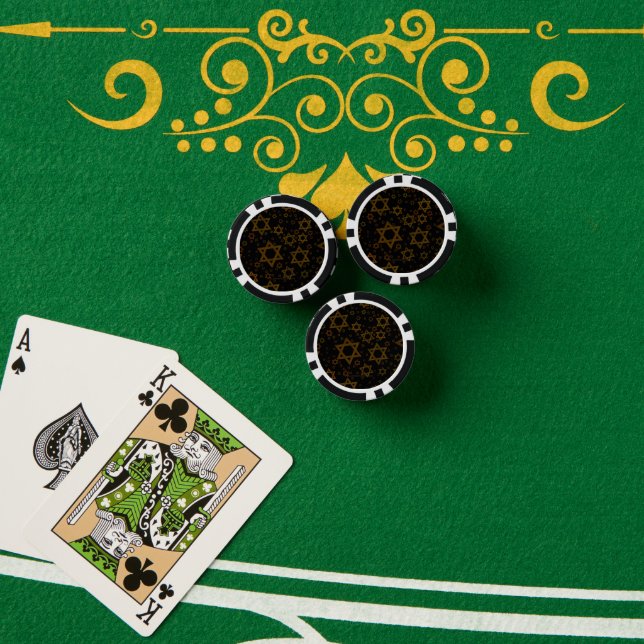 SlipperyJoe's Hanukkah-themed Star David artistic  Pokerchips (Pokertisch (Stapel))