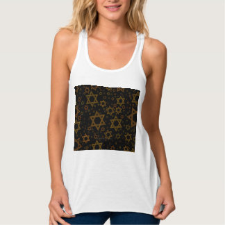 SlipperyJoe's Hanukkah-themed Star David artistic Tank Top