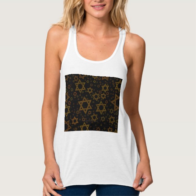 SlipperyJoe's Hanukkah-themed Star David artistic  Tank Top (Vorderseite)
