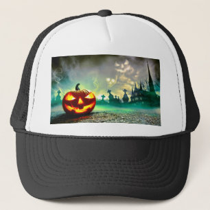 SlipperyJoe's Happy Halloween Friedhof Friedhof c Truckerkappe