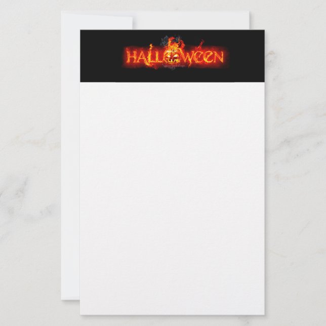 SlipperyJoe's Happy Halloween Kürbis glühende Auge Briefpapier (Vorderseite)