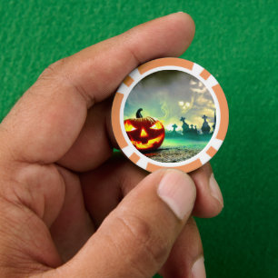 SlipperyJoe's Happy Halloween Kürbis LGBTQIA Narbe Pokerchips