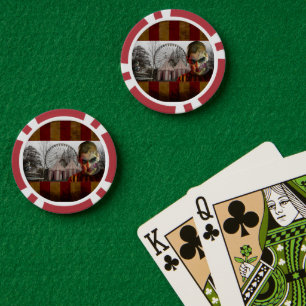 SlipperyJoe's Happy Halloween-Puppengesicht Pokerchips