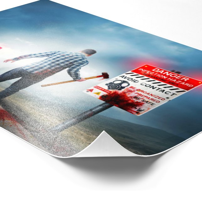 SlipperyJoe's Happy Halloween toter Zombies-Airpla Fotodruck (Ecke)