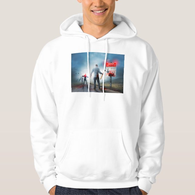 SlipperyJoe's Happy Halloween toter Zombies-Airpla Hoodie (Vorderseite)