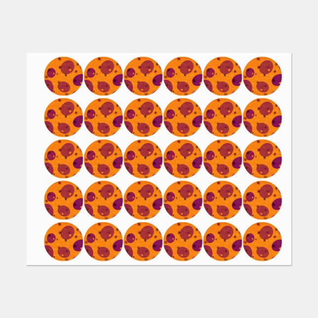 SlipperyJoe's Happy Hanukkah Jüdische Hebräische G Etiketten (Blatt)