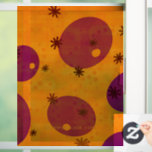 SlipperyJoe's Happy Hanukkah Jüdische Hebräische G Fensteraufkleber<br><div class="desc">SlipperyJoe's Happy Hanukkah Jüdische hebräische Gelee gefüllt Doughnut Darstellung Chanukah Geschenke Dekorationen Judaismus Religion kleine asterisk-ähnliche Symbole künstlerisch lila orange ovale Formen spielerisch Anordnung künstlerische abstrakte Muster hellen Hintergrund</div>