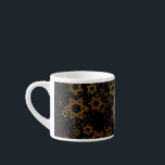 SlipperyJoe's Happy Hanukkah mehrere Sterne von Da Espressotasse<br><div class="desc">SlipperyJoe's Happy Hanukkah multiple Stars of David Muster künstlerische Feier Jüdische Identität Erbe Hebräische Chanukah Geschenke Dekorationen Judaismus signifikante Symbol Religion verschiedenen Größen braune Goldtönen visuell ansprechend komplexe Design</div>