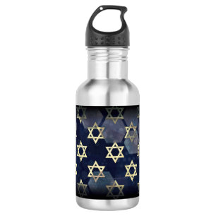 SlipperyJoe's Happy Hanukkah Multiple Star von Dav Edelstahlflasche