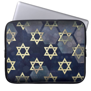 SlipperyJoe's Happy Hanukkah Multiple Star von Dav Laptopschutzhülle