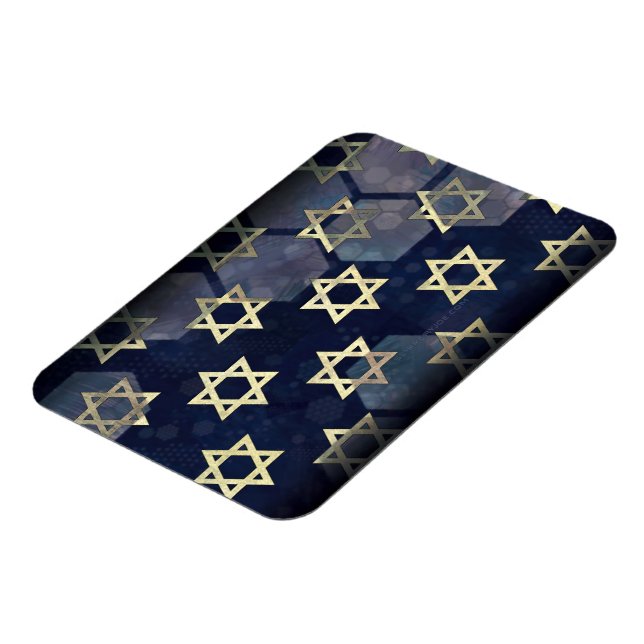 SlipperyJoe's Happy Hanukkah Multiple Star von Dav Magnet (Linke Seite)