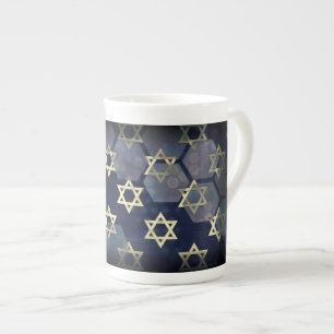 SlipperyJoe's Happy Hanukkah Multiple Star von Dav Prozellantasse