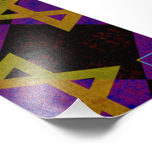 SlipperyJoe's Happy Hanukkah Star von David menora Fotodruck