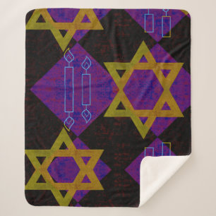 SlipperyJoe's Happy Hanukkah Star von David menora Sherpadecke