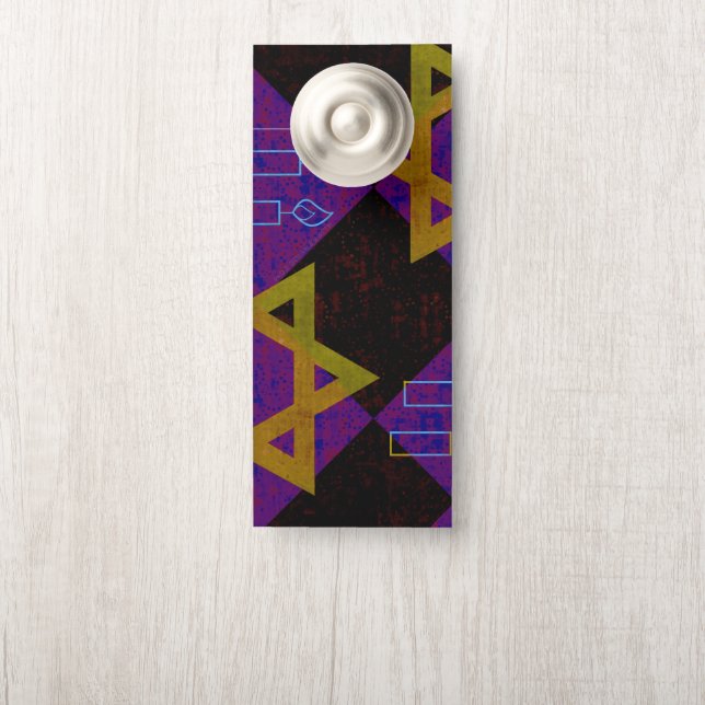 SlipperyJoe's Happy Hanukkah Star von David menora Türanhänger (Auf Knauf)