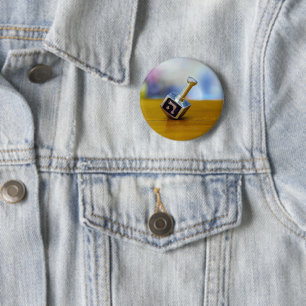 SlipperyJoe's Happy Hanukkah vierseitige Spinnerei Button