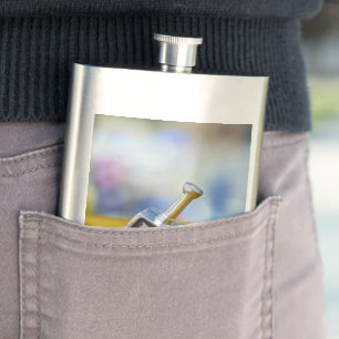 SlipperyJoe's Happy Hanukkah vierseitige Spinnerei Flachmann