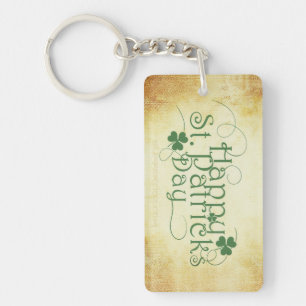 SlipperyJoe's Happy St. Patrick's Day Iris Schlüsselanhänger