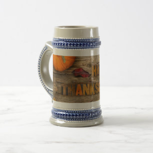 SlipperyJoe's Happy Thanksgiving Kürbisgetrocknete Bierglas