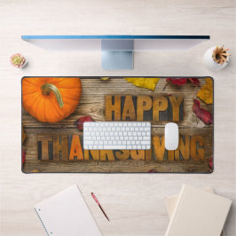 SlipperyJoe's Happy Thanksgiving Kürbisgetrocknete Schreibtischunterlage