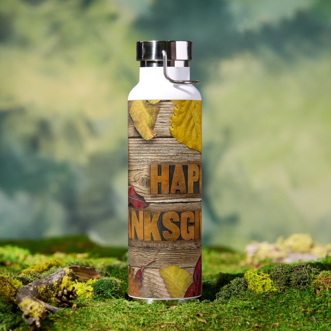 SlipperyJoe's Happy Thanksgiving Kürbisgetrocknete Trinkflasche (Außenbereich)