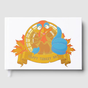 SlipperyJoe's Happy Turkey Day Herbst Blätter Cart Gästebuch