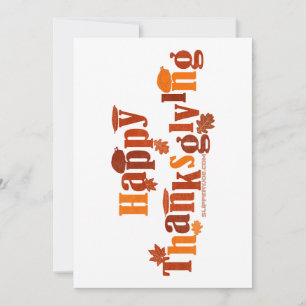 SlipperyJoe's helle festliche Thanksgiving-Grafik Feiertagskarte