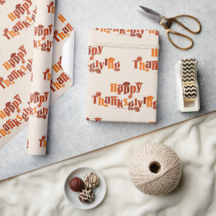 SlipperyJoe's helle festliche Thanksgiving-Grafik Geschenkpapier