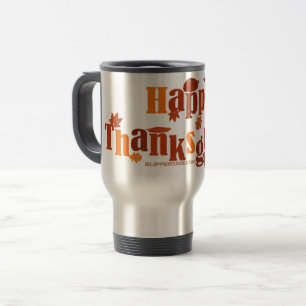 SlipperyJoe's helle festliche Thanksgiving-Grafik Reisebecher