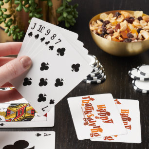 SlipperyJoe's helle festliche Thanksgiving-Grafik  Spielkarten