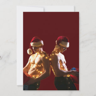 SlipperyJoe's hemmungslose Männer zurück zu Weihna Feiertagskarte