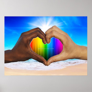 SlipperyJoe's Herzliche Hände interraciale männlic Poster