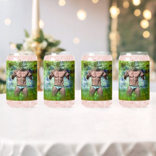 SlipperyJoe's hochmuskelbiger erwachsener Mann ohn Dosenglas