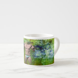 SlipperyJoe's hochmuskelöser erwachsener Mann ober Espressotasse