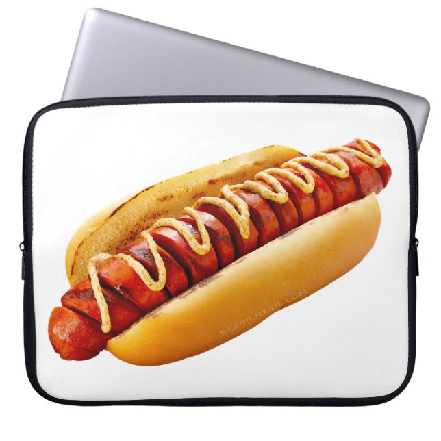 SlipperyJoe's Hot Dog verschachtelt weiche Knochen Laptopschutzhülle (Vorderseite)