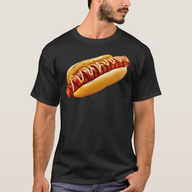 SlipperyJoe's Hot Dog verschachtelt weiche Knochen T-Shirt (Vorderseite)