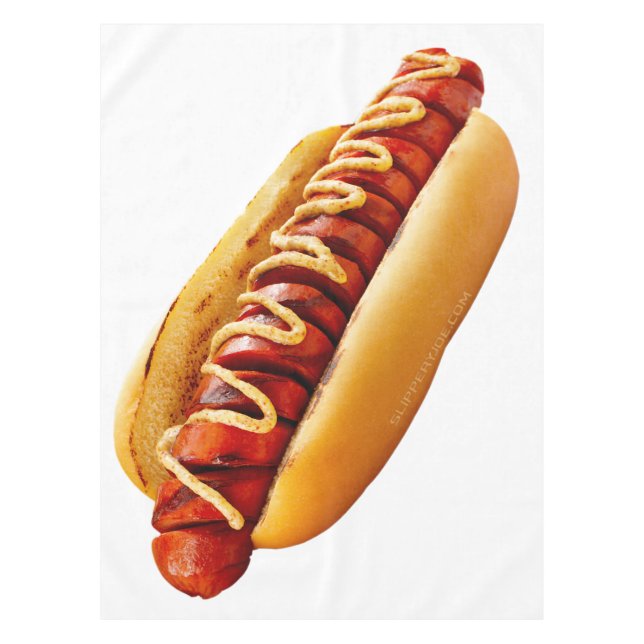 SlipperyJoe's Hot Dog verschachtelt weiche Knochen Tischdecke (Vorderseite)