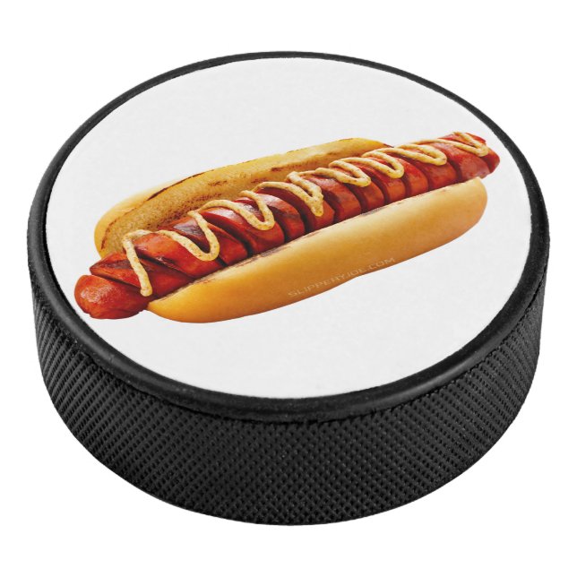 SlipperyJoe's Hotdog Senf geschnitten Fleisch Knoc Eishockey Puck (3/4)