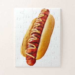 SlipperyJoe's Hotdog Senf geschnitten Fleisch Knoc Puzzle