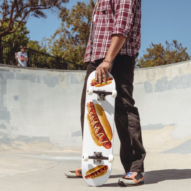 SlipperyJoe's Hotdog Senf geschnitten Fleisch Knoc Skateboard (Außenbereich 2)