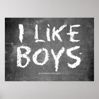 SlipperyJoe's I Like Boys schmutziges Chalkboard S