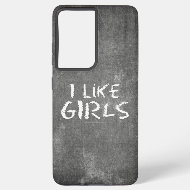 SlipperyJoe's Ich mag Mädchen schmutzige Chalkboar Samsung Galaxy Hülle (Rückseite)