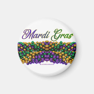 SlipperyJoe's ikonisches Mardi Gras-Motiv-Bild ele Magnet