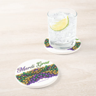 SlipperyJoe's ikonisches Mardi Gras-Motiv elega Getränkeuntersetzer