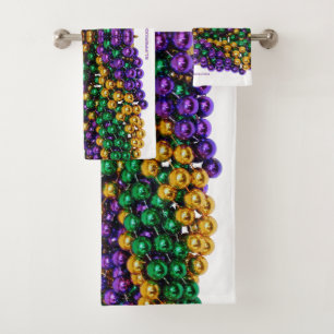 SlipperyJoe's ikonisches Mardi Gras–thematisches B Badhandtuch Set