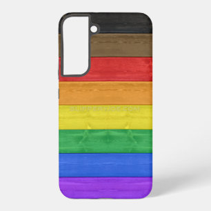 SlipperyJoe's Inclusive Gay Pride Flag strukturier Samsung Galaxy Hülle