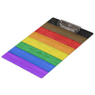 SlipperyJoe's Inclusive Regenbogenflagge texturier Klemmbrett