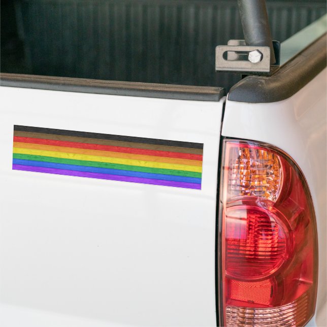 SlipperyJoe's inklusive Gay Pride Fahne Holzblau Autoaufkleber (Auf Lkw)